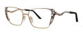Caviar 5674 Brown w Clear Crystals (16) Eyeglasses - Color Image