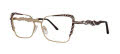 Caviar 5677 Brown/ Gold w Clear Crystals (16) Eyeglasses - Color Image