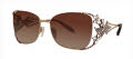 Caviar 5619 Gold w/ Clear Crystals w/ Brown Lens (21) Sunglasses - Color Image