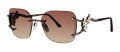 Caviar 5678 Bronze w Clear Crystals w Brown Lens (16) Sunglasses - Color Image
