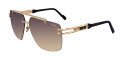 Cazal 9107 Black-Gold / Brown Gradient (001) Sunglasses - Color Image