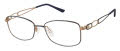 CHARMANT Titanium Perfection CT 29230 Navy Eyeglasses - Color Image
