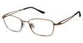 CHARMANT Titanium Perfection CT 12147 Light Brown (LB) Eyeglasses - Color Image