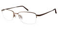 CHARMANT Titanium Perfection CT 11448 Brown 2 (BR2) Eyeglasses - Color Image