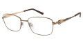 CHARMANT Titanium Perfection CT 12139 Brown (BR) Eyeglasses - Color Image