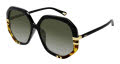 Chloe CH0105S Black / Green Lens (002) Sunglasses - Color Image