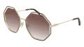 Chloe CH0046S Medium Havana-Gold / Gradient Brown Lens - Size 58 (001) Sunglasses - Color Image