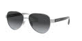 Coach HC7111 Shiny Silver / Dark Gray Gradient Polar Lens (9001T3) Sunglasses - Color Image