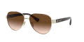 Coach HC7111 Shiny Light Gold / Brown Gradient Lens (900513) Sunglasses - Color Image