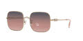 Coach HC7120 Rose Gold / Navy Pink Peach Gradient Lens (93678D) Sunglasses - Color Image