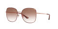 Coach HC7133 Shiny Rose Gold -  Burgundy Front / Burgundy Gradient Lens (94038D) Sunglasses - Color Image