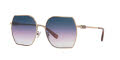 Coach HC7142 Shiny Rose Gold / Blue Purple Gradient Lens (93318H) Sunglasses - Color Image