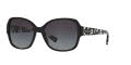 Coach HC8166 Black-Black Crystal Mosa / Light Grey Gradient Lens (534811) Sunglasses - Color Image