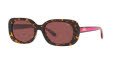 Coach HC8358F - Alternate Fit Dark Tortoise / Dark Violet Solid Lens (512069) Sunglasses - Color Image