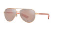 Costa Peli Shiny Rose Gold / Copper with Silver Mirror 580P Polarized Polycarbonate (PEL-290-OSCP) Sunglasses - Color Image