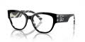 Dolce & Gabbana DG3377 Black On Zebra (3372) Eyeglasses - Color Image