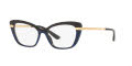 Dolce & Gabbana DG3325 Black-Leo Blue (3318) Eyeglasses - Color Image