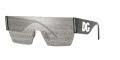 Dolce & Gabbana DG2233 Black / Grey Silver-Gold Graffiti Lens (3277K1) Sunglasses - Color Image