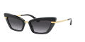 Dolce & Gabbana DG4378 Top Black On Transparent / Grey Gradient Lens (32468G) Sunglasses - Color Image