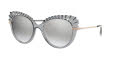 Dolce & Gabbana DG6135 Transparent Grey / Light Grey Mirror Silver Grad Lens (35746V) Sunglasses - Color Image