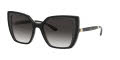 Dolce & Gabbana DG6138 Black On Transparent Grey / Grey Gradient Lens (32468G) Sunglasses - Color Image