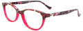 EasyClip EC568 No Clip-On Lens Red Marbled & Crystal Red/Red Marbled (35) Eyeglasses - Color Image