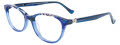 EasyClip EC568 No Clip-On Lens Blue Marbled & Crystal Blue/Blue Lines (50) Eyeglasses - Color Image