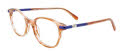 EasyClip EC649 No Clip On Lens Brown Striped & Blue- 010 Eyeglasses - Color Image