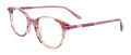 EasyClip EC649 No Clip On Lens Purple Striped & Lime -080 Eyeglasses - Color Image