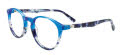 EasyClip EC656 No Clip On Lens Transparent Blue & Blue Tortoise (50) Eyeglasses - Color Image