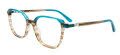 EasyClip EC663 No Clip On Lens Transparent Marble Brown & Trans Turquoise (60) Eyeglasses - Color Image