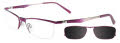 EasyClip EC277 With Magnetic Clip-On Lens Satin Fuschia with Grey Clip (30) - POLARIZED Eyeglasses - Color Image