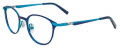EasyClip EC489-No Clip-On Lens Matte Blue & Matte Turquoise (050) Eyeglasses - Color Image