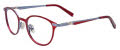 EasyClip EC489-No Clip-On Lens Matte Red & Matte Light Blue (035) Eyeglasses - Color Image