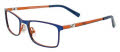 EasyClip EC492 No Clip-On Lens Matte Blue & Matte Orange (050) Eyeglasses - Color Image