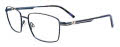 EasyClip EC510 With Magnetic Clip-On Lens Satin Dark Blue & Steel (050) Eyeglasses - Color Image