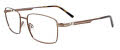 EasyClip EC510 With Magnetic Clip-On Lens Satin Brown & Steel (010) Eyeglasses - Color Image