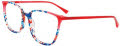 EasyClip EC598 With Magnetic Clip-On Lens Tortoise Red with Polarized Lens (030) Eyeglasses - Color Image