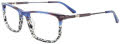 EasyClip EC627-With Magnetic Clip-On Lens Blue & Grey Tortoise/ Dark Steel (050)  Eyeglasses - Color Image