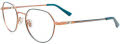 EasyClip EC632 No Clip-On Lens Teal & Satin Copper (060) Eyeglasses - Color Image