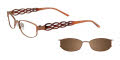EasyClip EC227 With Magnetic Clip-On Lens Satin Brown with Brown Lens Clip (10)- POLARIZED Eyeglasses - Color Image