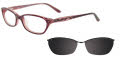 EasyClip EC279 With Magnetic Clip-On Lens Cranberry with Grey Clip (30) - POLARIZED Eyeglasses - Color Image