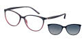 Elle EL 13511 Wine Eyeglasses - Color Image