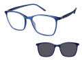 Elle EL 13542 with Clip On Lens Blue Eyeglasses - Color Image