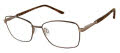 Elle EL 13549 Brown (BR) Eyeglasses - Color Image