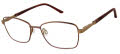 Elle EL 13549 Burgundy (BR) Eyeglasses - Color Image