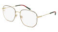 Gucci GG0396O Gold-Black with Green and Red Temple Tips (001) Eyeglasses - Color Image