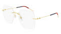 Gucci GG0683O Gold with Blue, Red and Ivory Temple Tips (003) Eyeglasses - Color Image
