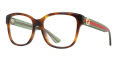 Gucci GG0038ON Havana-Green Glitter (002) Eyeglasses - Color Image