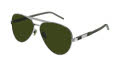 Gucci GG1163S Silver Shiny / Green Lens (4240L1) Sunglasses - Color Image